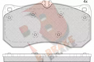 R BRAKE rb2185 -  Комплект тормозных колодок, дисковый тормоз
